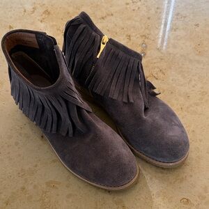 Kate Spade Fringe Suede Ankle Boots